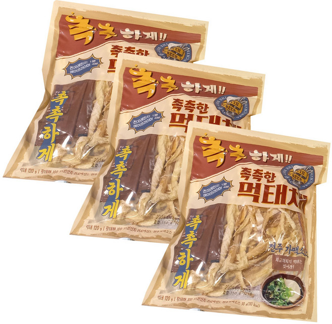 촉촉하게 촉촉한 먹태채(소스포함), 3개, 150g