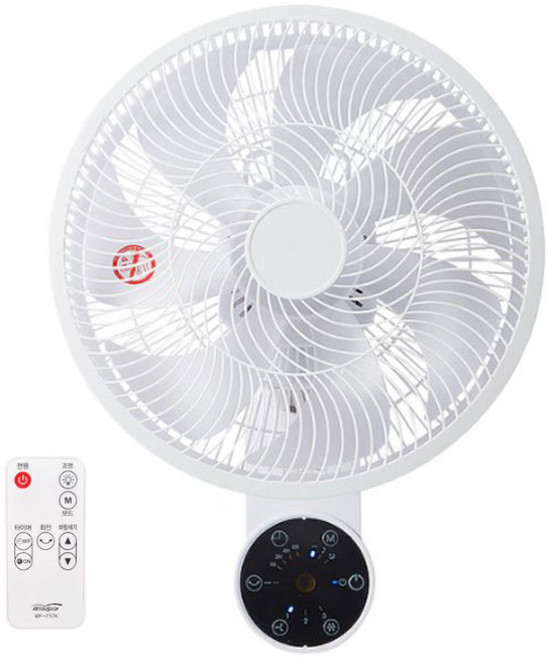 Windpia 7엽 패턴기억 벽걸이써큘레이터 리모컨형가정용 영업용 업소용 벽걸이선풍기 벽선풍기, 벽걸이 써큘레이터 리모컨형