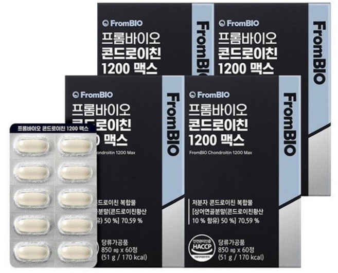 프롬바이오 콘드로이친 1200 맥스, 60정, 4개