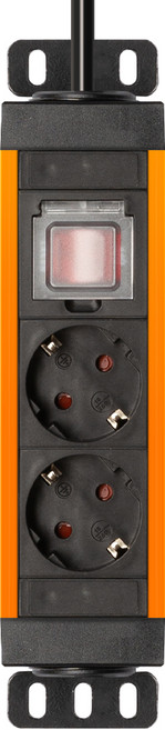 알루미늄 2구 멀티탭 고용량 에어컨 냉장고 멀티콘센트 과부하 파워탭 1.5M 3M 5M, 1개, 2구 브릭오렌지