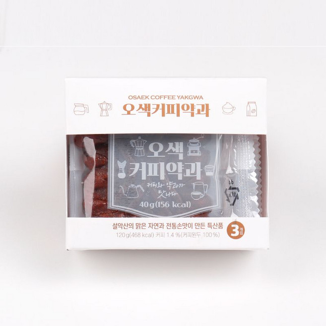 강원도 양양 오색 커피 약과, 1개, 120g
