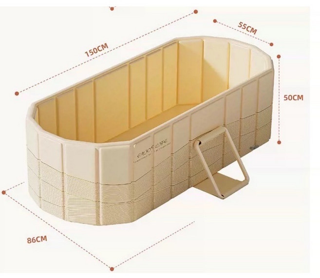 ENJOY LIFE 摺疊浴缸 免安裝成人泡澡桶, 全摺疊泡澡盆