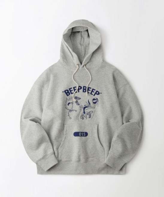 outstanding LOONEY TUNES HOOD SWEATBEEP BEEP3MELANGE GRAY