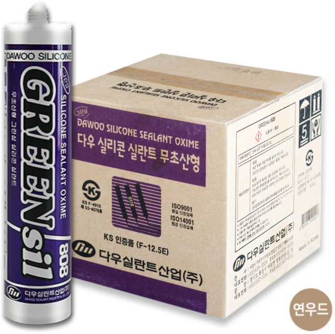무초산 연우드색 실리콘 greensil 808 1박스(25개입) 다우실란트, 1개 - 쿠팡