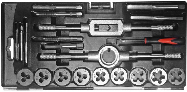 톤 804P2021 탭다이스 세트 핸드탭 21PCS 메트릭 나사산가공 복원, 1개