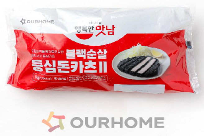 아워홈 블랙 순살 등심 돈카츠, 2개, 1kg