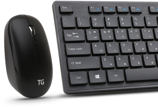 TG-KM400GS Lovely 마우스 키보드 무선세트, 블랙