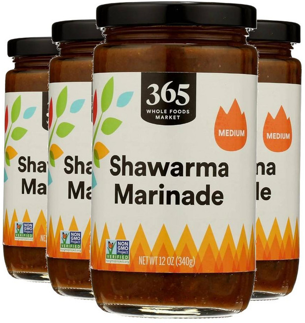 홀푸드마켓 샤와르마 마리네이드 미디엄 소스, 4개, 340g