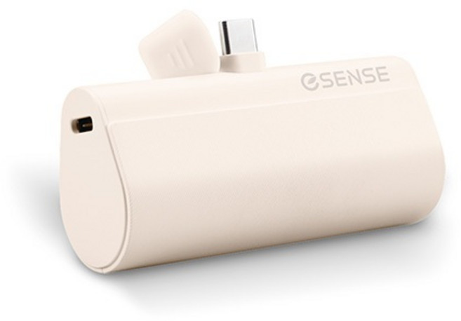 GSENSE 5000mAh 迷你行動電源 Type-C 95g 自帶支架, 奶茶色, TypeC接口/37-ATC500