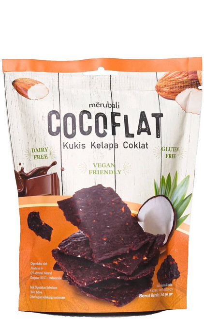메루발리 코코플랫 초콜릿 코코넛 스낵 Merubali Cocoflat Coconut, 6개, 50g
