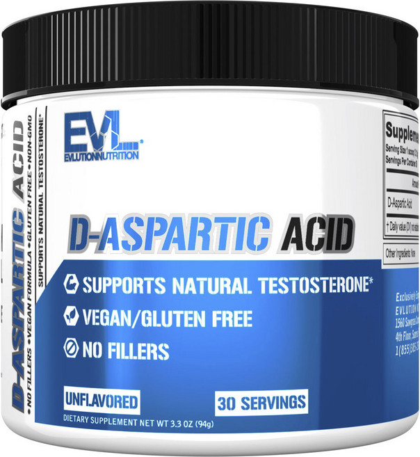 EVLUTIONNUTRITION D-아스파르트산, 1개, 94g