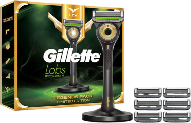 질레트랩스 LCK 레전드팩 면도기 핸들 + 면도날 7입, 1개