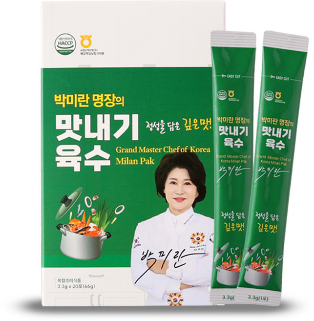 박미란 한식명장 맛내기육수 분말육수 가루 스틱, 120개, 6g