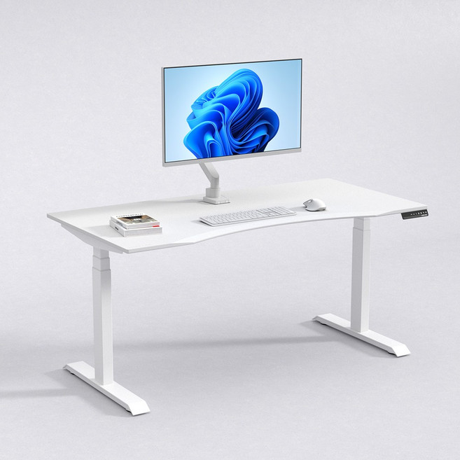 루나랩 모션 데스크 높이조절 스탠딩 높낮이조절 전동 책상 듀얼모터 LITE 1800, 카본파이버 패턴 커브, 블랙, 1800mm (기사설치)