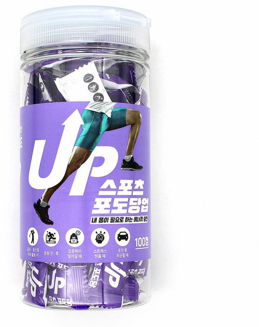 스포츠포도당업 포도당캔디 100정 개별포장, 1개, 250g