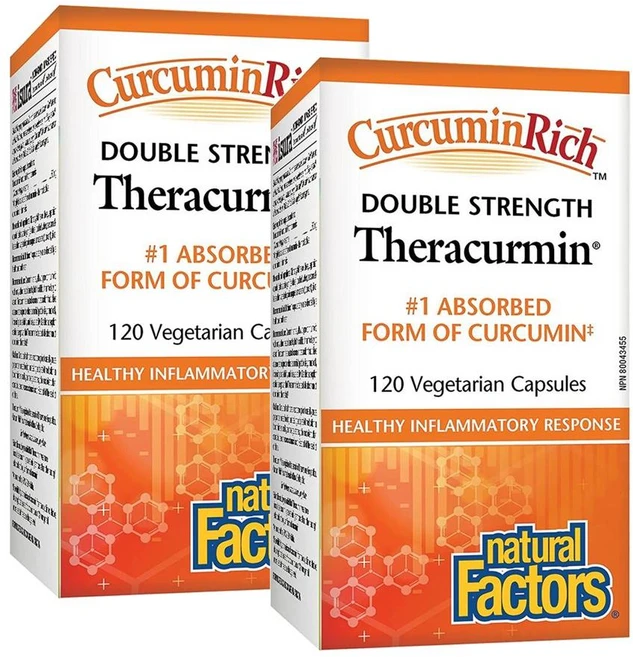 내추럴팩터스 커큐민 테라큐민 60mg 캡슐 Natural Factors CurcuminRich Theracurmin, 120정, 2개 - 쿠팡