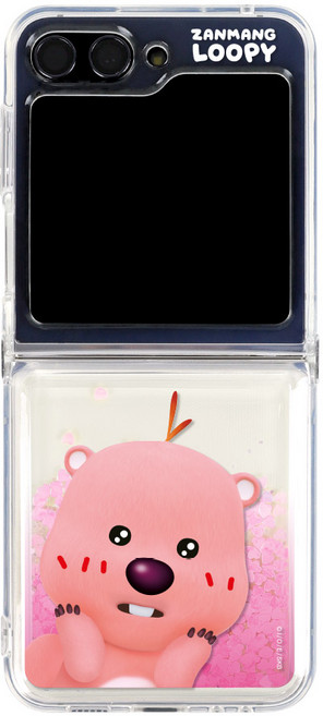 잔망루피 정품 빅페이스 그라데이션 제트Z플립5 글리터 케이스