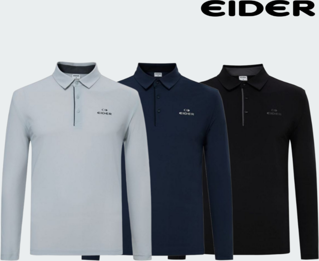 아이더 남성 간절기 심플 스판 기능성 아웃도어 데일리 긴팔 카라티셔츠