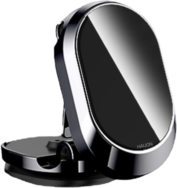 하우온 마그네틱 360도 회전 차량용 핸드폰 거치대, 실버, 1개