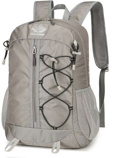 초경량 대용량 접이식 휴대용 베스트 등산가방 아웃도어 백팩, 그레이