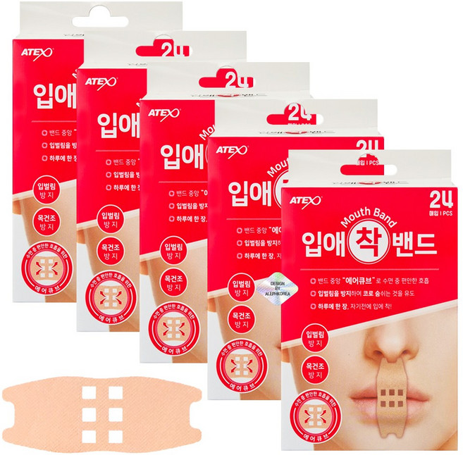 입애착 입벌림 방지밴드 24매입, 5개