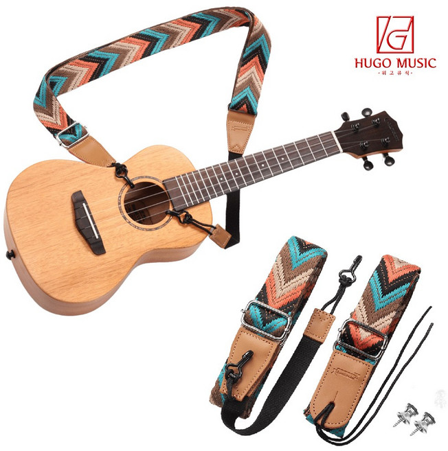 위고뮤직 US-85 우쿨렐레 우쿠렐레 스트랩 어깨끈 멜빵, 고리형, 1개