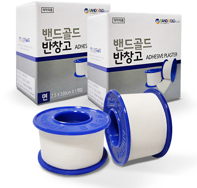 밴드골드 면 반창고 중형 플라스타 의료용 고정, 2개