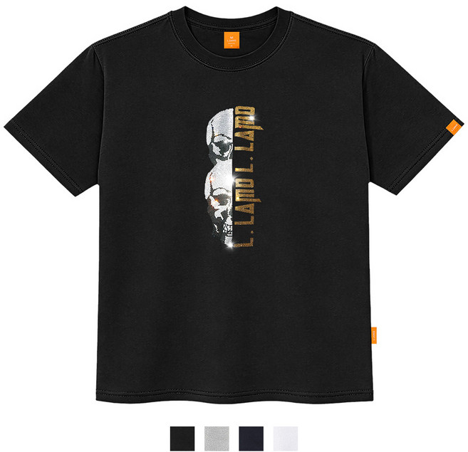 엘라모 큐빅골드스컬 통기성 반팔