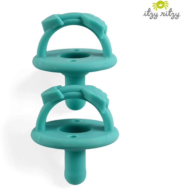 잇지릿지 이찌리찌 일체형 실리콘 노리개 젖꼭지 공갈 젖꼭지, 피콕블루, 1개 - 쿠팡