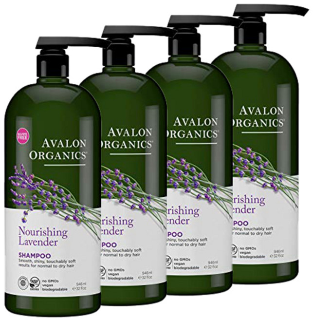 아발론오가닉스 너리싱 라벤더 샴푸, 946ml, 4개