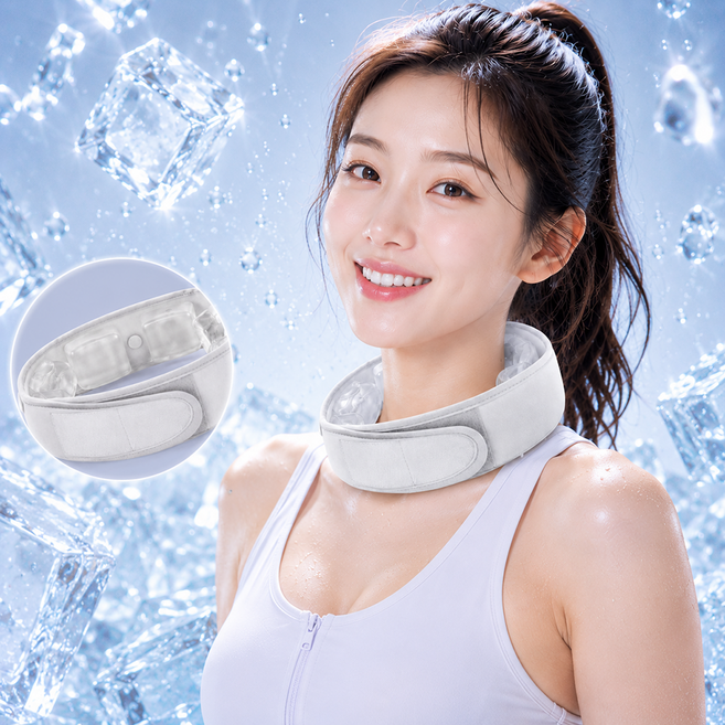 더 시원한 아이스실크 소재 아이스넥쿨러 부드러운 촉감 사이즈조절, 1개, 그레이QKDNB003