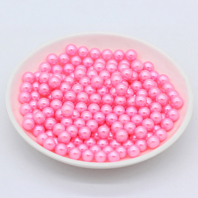 액세서리 없음 원형 목걸이 구슬 다채로운 귀걸이 ABS 6mm DIY 보석 구멍 느슨한 모조 진주 만들기 4mm 8mm 3mm, 4mm 500pcs, pink, 1개