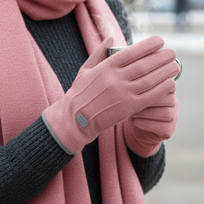 배로나 부드럽고 따뜻한 기모 스마트폰 터치장갑