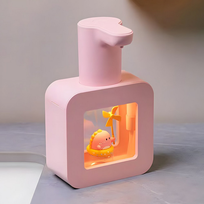 이소품 버블 자동손세정기 거품 디스펜서 자동펌프, 1개, 핑크(06675B)