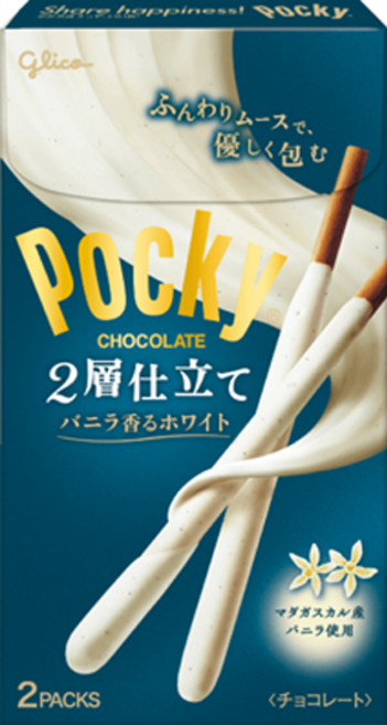 에자키 글리코 포키 2층 원단 바닐라 향기 화이트 2봉 x 10개, 88g