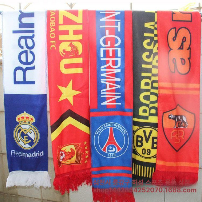 축구스카프 응원머플러 유럽축구스카프 응원용, 1개, 레드 데블