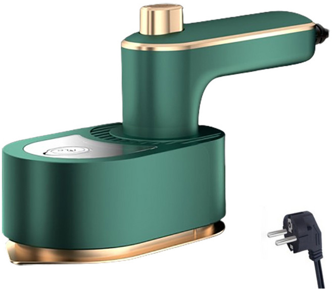 DS 접이식 핸디형 스팀 다리미 건습식 겸용 수평 수직 겸용 가정용 여행용, 단일모델, 그린