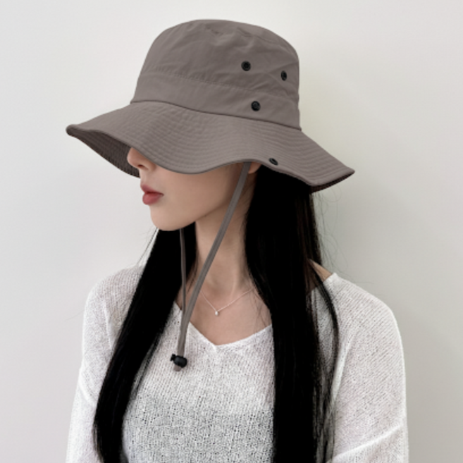 블루씨티 사이드 버튼 아노락 방수 등산 벙거지 버킷햇 모자