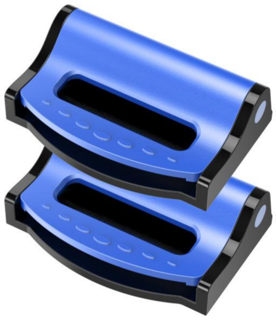 롤링페이퍼 차량용 밸트 버클 안전벨트 클립 안전벨트 고정스토퍼, 2개, 블루(무광)