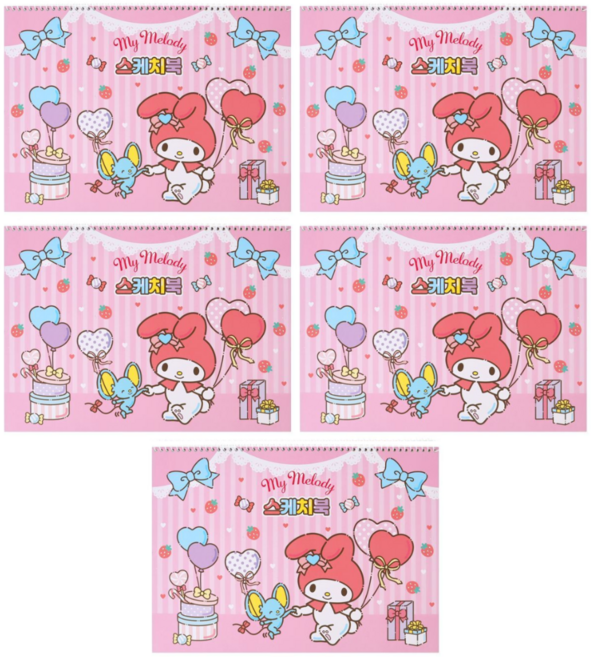 키오키 산리오 캐릭터 스케치북 마이멜로디 5개, 15매, 4절