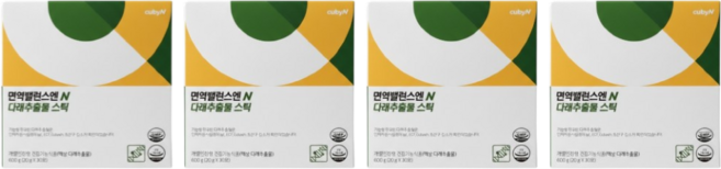 큐비앤 면역밸런스엔 다래추출물 스틱 30p, 600g, 4개