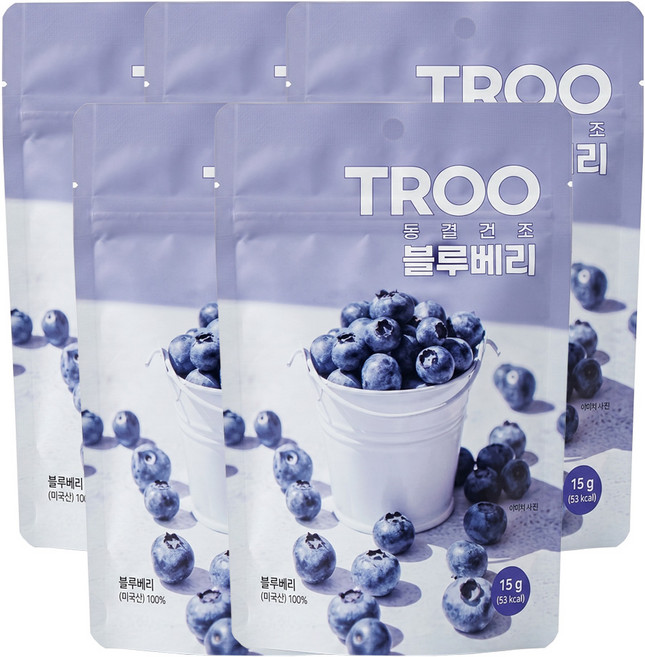 TROO 동결건조 블루베리 15gX5개, 5개, 15g