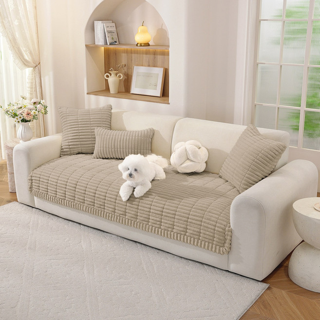 와이스타일 논슬립 극세사 쇼파패드 소파방석 거실 소파 패드 사계절 부드러운 먼지없고 소파방석