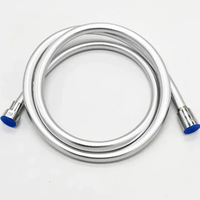 1.5/2/3/4M 실버 블랙 골든 PVC 샤워 호스 유니버설 플렉시블 안티 와인딩 방폭 워터 튜브 욕실 샤워 파이, 01 CHINA, 02 Silver, 04 400cm