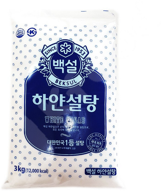 백설 하얀설탕 3kg, 1개