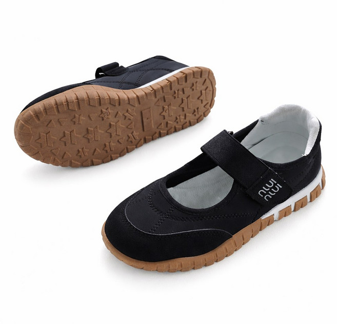 여성 메리제인 통굽 단화 벨크로 스트랩 쿠션 편한 데일리 플랫슈즈