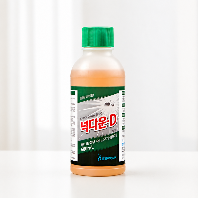 넉다운D 500ml 분무 연막 모기 파리 초파리 해충 벌레 살충제 퇴치제 축사 파리약, 1개