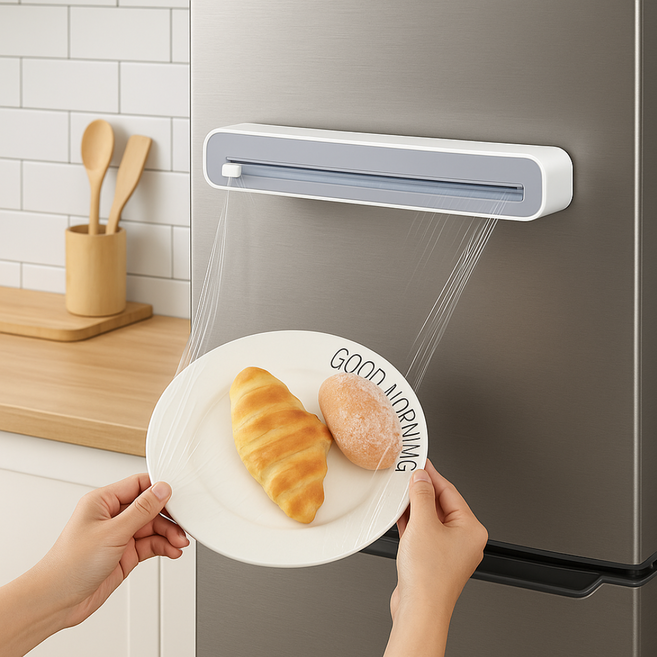 펄빈 깔끔커팅 주방용 랩 커팅기, 1개, 화이트