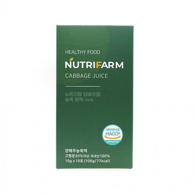 뉴트리팜 고농축 양배추즙 원액 스틱형, 2개, 100g
