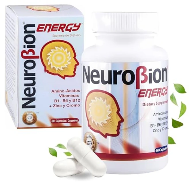 뉴로비온 에너지 60캡슐 - 아미노산 비타민 B1 B2 B6 B12 - 뇌 각성 및 뉴로비온 에너지 60캡슐 - 아미노산 비타민 B1 B2 B6 B12 - 뇌 각성 및 지구력 증, 60 Count (Pack of 1), 1개, 60정 - 쿠팡